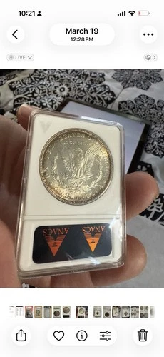 New ListingMorgan Dollar 1879 ANACS MS65 $1 Silver Coin Philadelphia KM#110