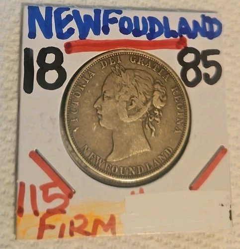 1885 Newfoundland 50 Cents — photo from the most recent tracked eBay sale