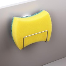 Magnetic Sponge Holder for Kitchen Sink - Stainless Steel or Iron Cast Rubber