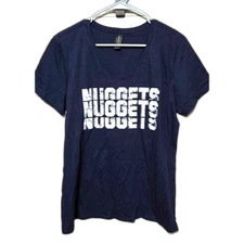 Nuggets Women's V-neck T-shirt- Large