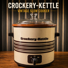 Vtg Crockery Kettle Slow Cooker Crock Pot 3.5...