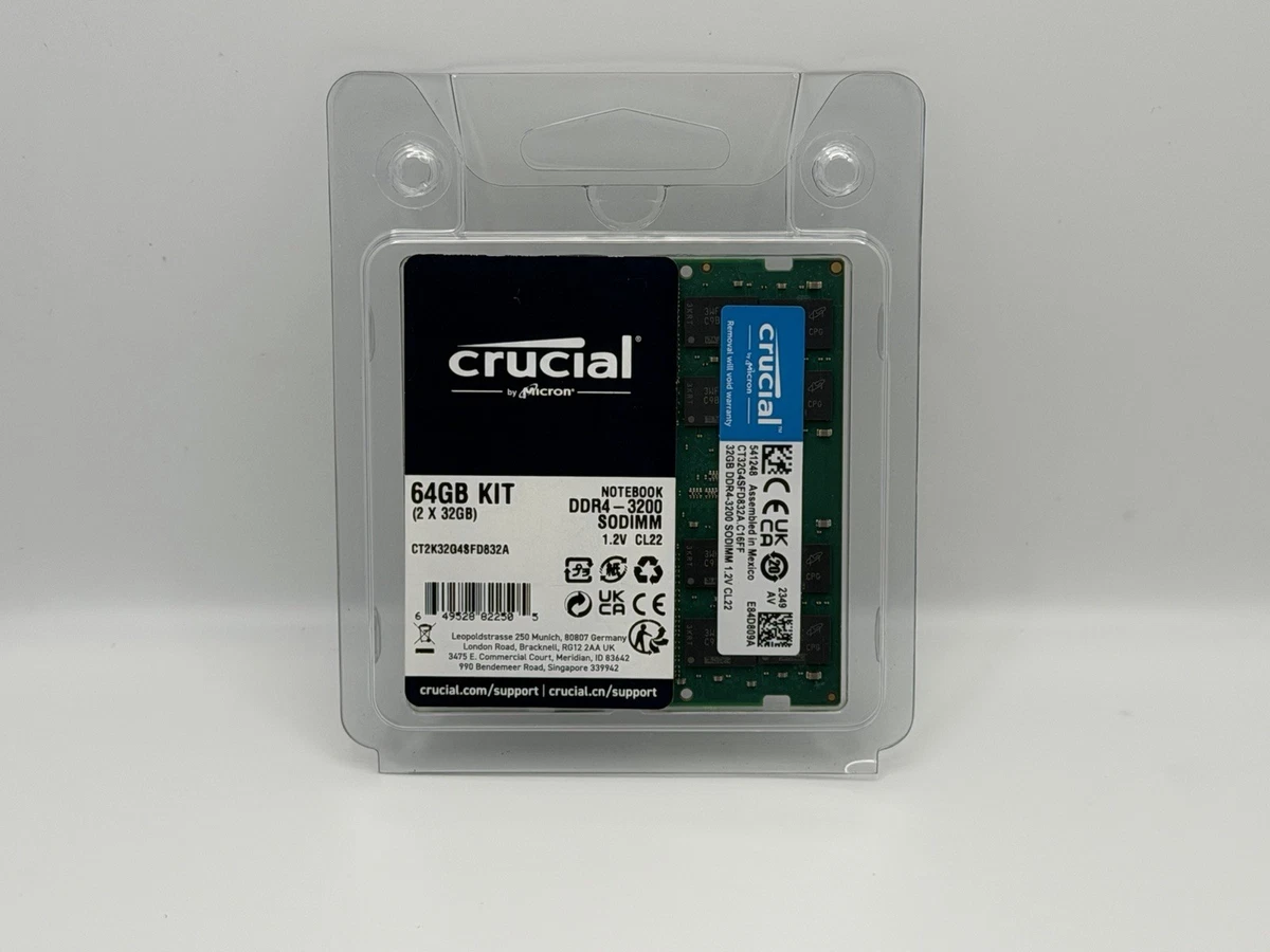 Crucial DDR4 SDRAM 64 GB Total Capacity Memory (RAM) for sale | eBay