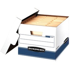 Letter Legal Size File Storage Boxes, Medium Duty, White, 3-Pack