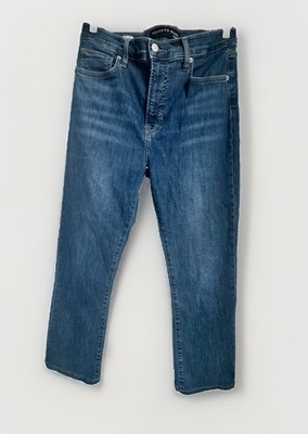 Veronica Beard Carly Kick Flare High Rise Jeans Blue Denim Size 31 Cropped Ankle