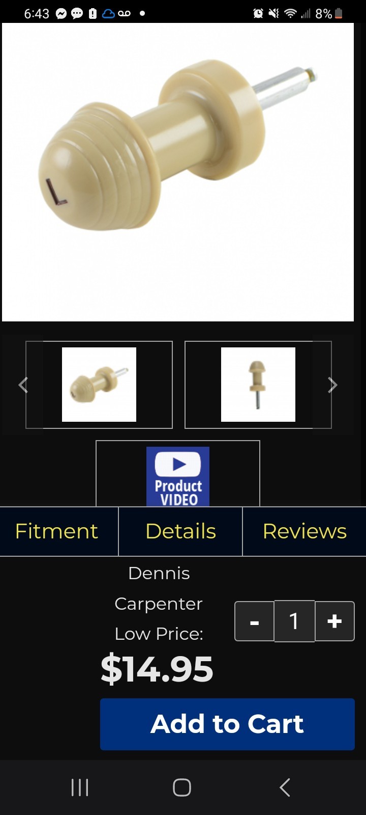 1949 Ford Dash Knob Kit.....push Botton Starter Button.....window Knobs......