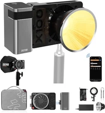MOLUS X100 PRO 100w COB LED Video Light, 2700K-6500K Bi-Color Camera Light with