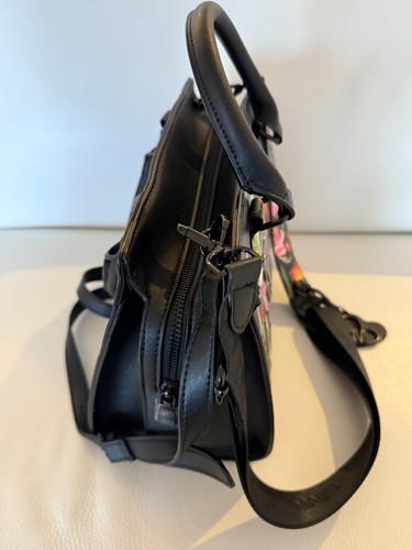 Neu mit Etikett Steve Madden BCAYLEY Umhängetasche schwarz Umhängetasche mit 2 Riemen Anhänger - Bild 5 von 7
