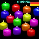 6/12/24X Kerzen Licht Teelicht Kerzen Flameless Flackernd LED Realistisch Votiv