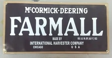 McCORMICK-DEERING FARMALL   BANNER- 24" X 12" 