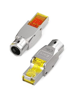 CAT6A RJ45 Connector Tool-Free Shielded CAT6A Connector Toolless for 23 to 26...