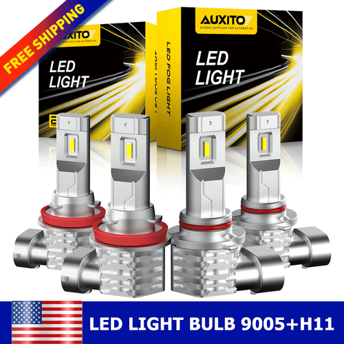 AUXITO 9005 9006 H11 LED Headlight Bulbs Combo Super Bright 72000LM White Light - Picture 23 of 32