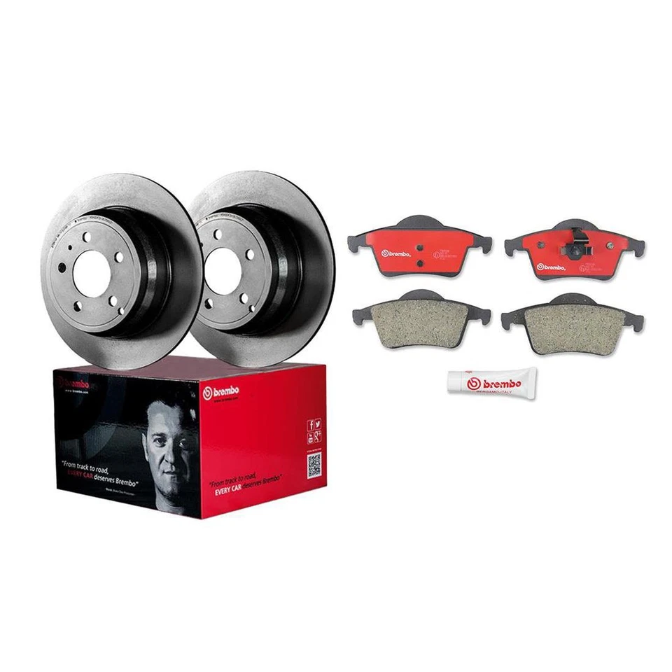 Juego de 6 rotores y pastillas de freno de disco trasero Brembo para Volvo V70 2000 Foto 2 de 4