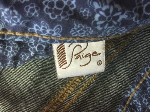PAIGE SKYLINE WOMENS DARK BLUE JEANS SZ 24 NWOT - Picture 5 of 7