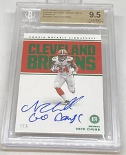 2018 Encased Nick Chubb Rookie RC Auto Emerald #2/3 “ GO DAWGS” BGS 9.5/10 GEM
