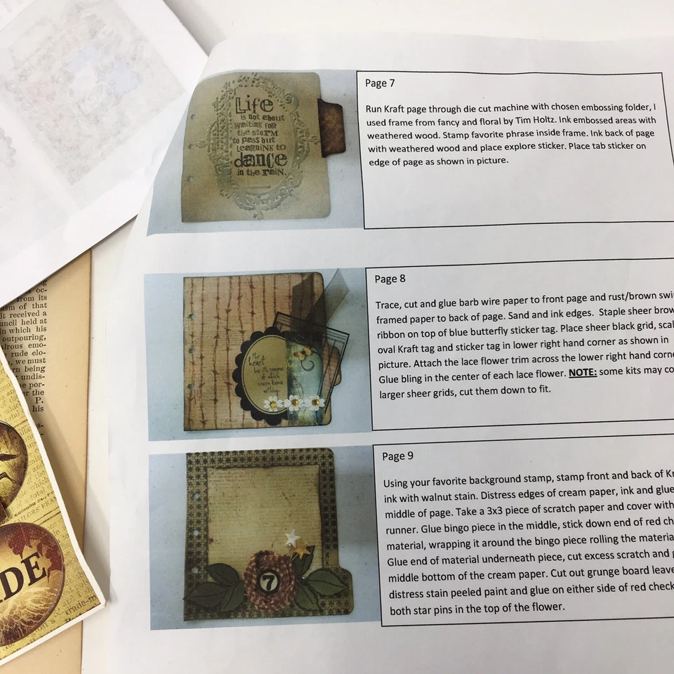 Western Scrapbook Album Kit 6x6 Pre-Designed Spiral Memory Book Unique -Handmade - Image 3 of 3