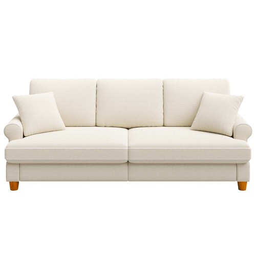 Bequem Chenille Sofa 3 Sitzer Moderne Couch Schlafsessel Sofa Zimmer Wohnung - Bild 7 von 25