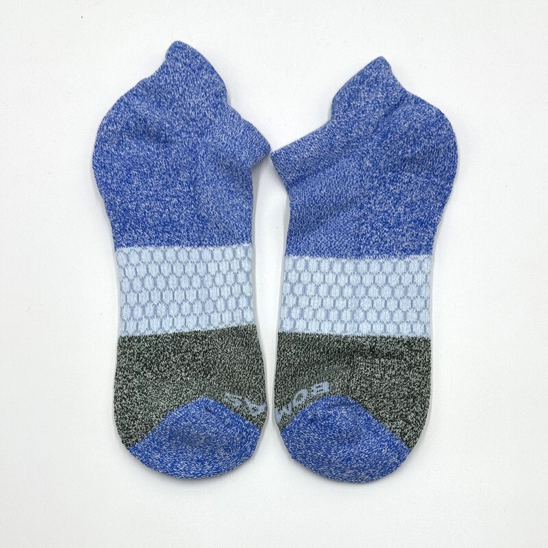 3 Pairs Bombas Mens TriBlock Ankle Socks Size Large 9.5 13 blue eBay