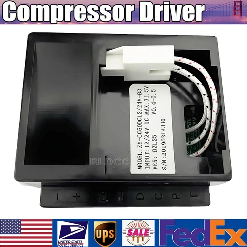 ZY-CC60DC12/24V-B3 DZL25 Car Refrigerator Frequency Compressor Driver Max 31.5V