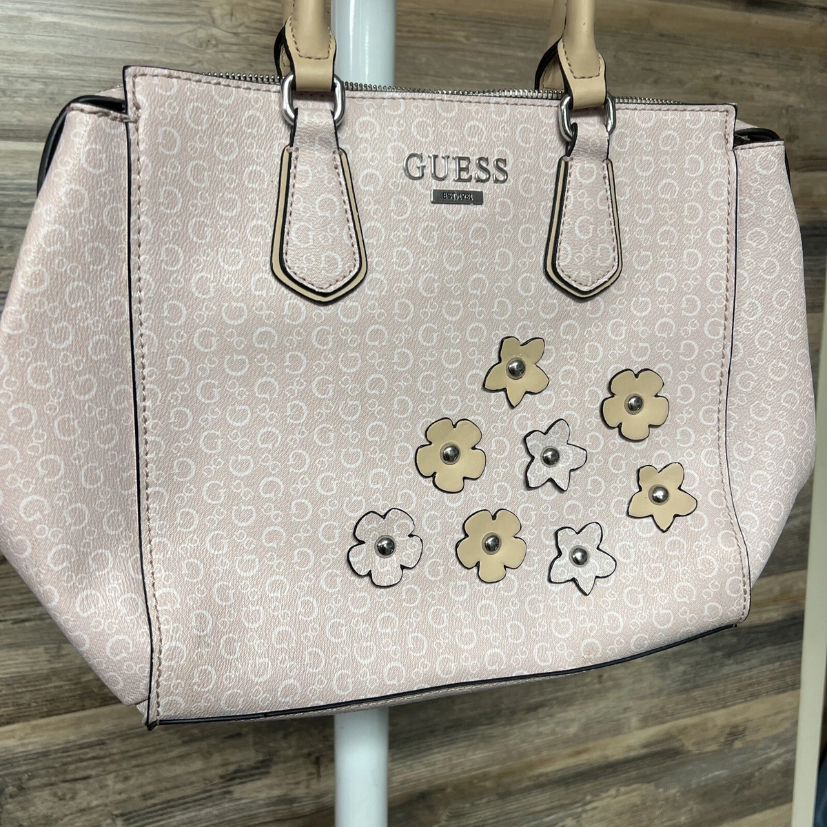 GUESS G Logo Handbag Pink With Flower Detail P22