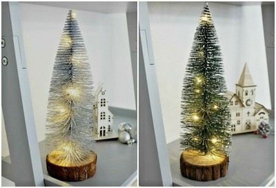 Small artificial christmas trees best sale with led lights