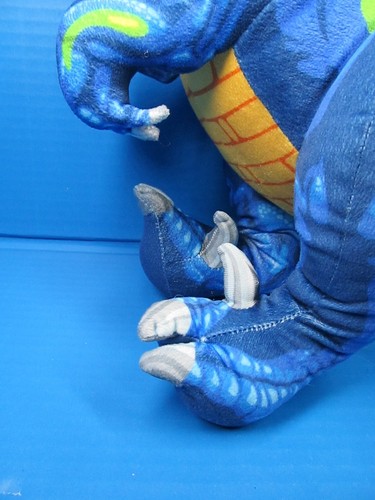 Nanco Plush Dinosaur Blue Yellow T-Rex or Velociraptor 22" - Afbeelding 3 van 9