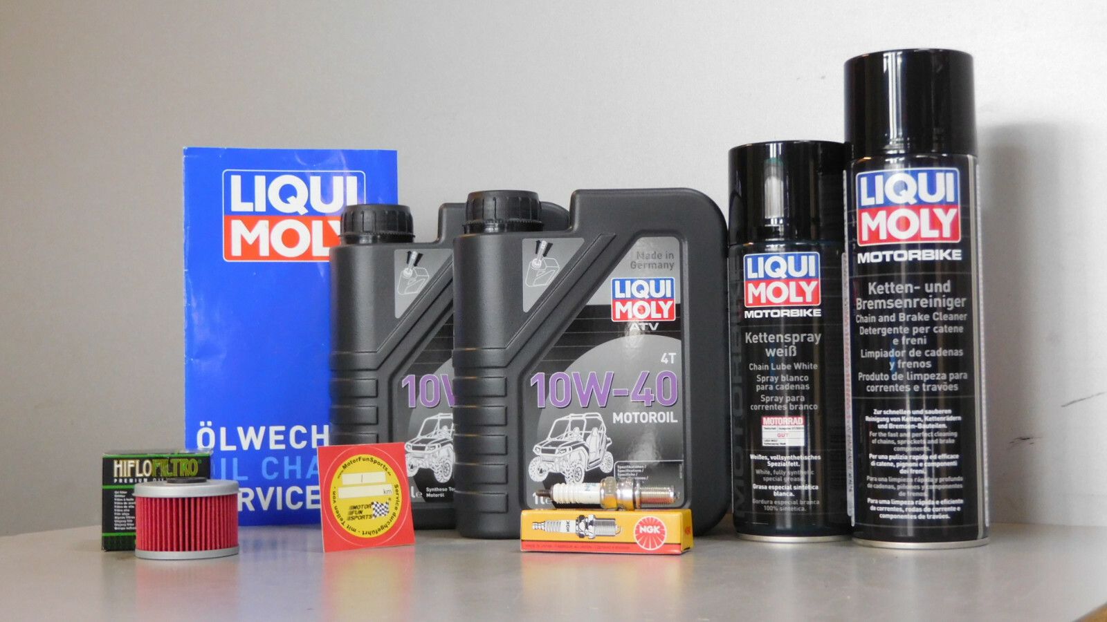 Maintenance Set Adly ATV 300 S Inspection Spark Plug Oil Service
