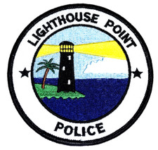 LIGHTHOUSE POINT &ndash; POLICE - FLORIDA FL Sheriff Police Patch CLOUDS LIGHT BEAM