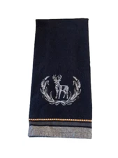 Deer Kitchen Towel, black, cabin rustic kitchen decor country towel