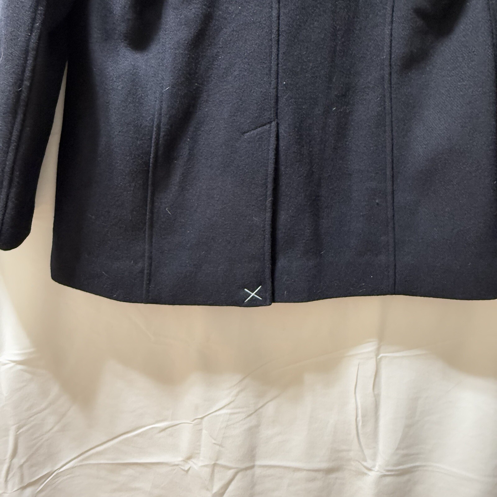 Pendleton Black Wool Blend Double Breasted Peacoa… - image 7