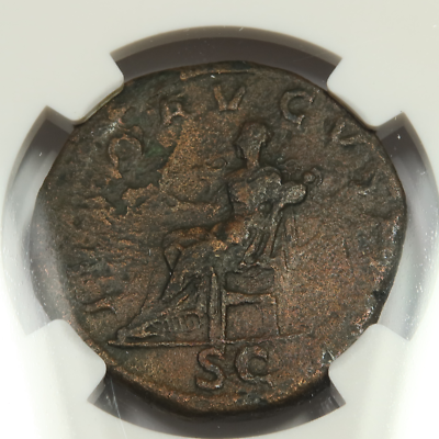 222-235 AD NGC ANCIENTS F - ROMAN EMPIRE - AE Sestertius Coin