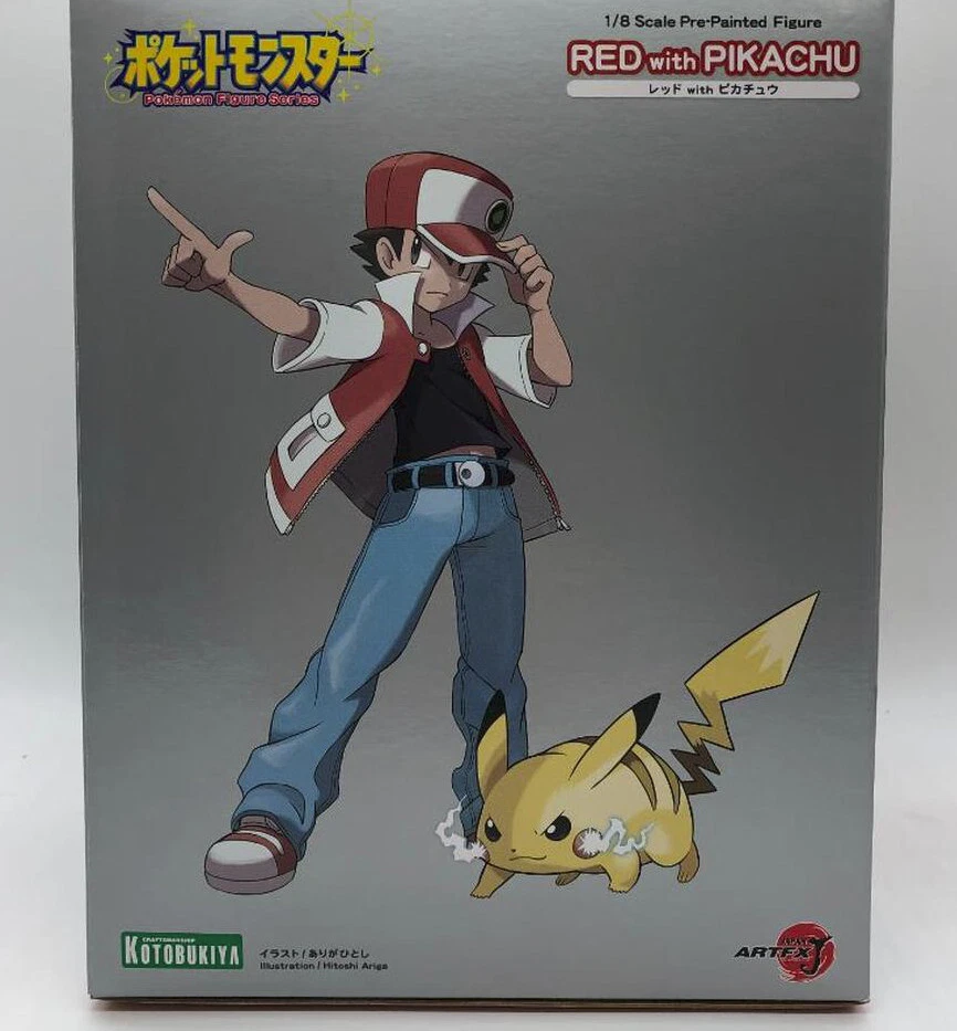 Japan Authentic Pokemon ARTFX J Red with Pikachu Figure - Image 4 of 4