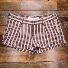 Abercrombie Kids Shorts Girls 14 Brown Striped Stretch