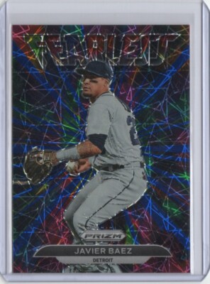 2022 Panini Prizm Javier Baez Fearless Blue Velocity Prizm #3 - Detroit Tigers