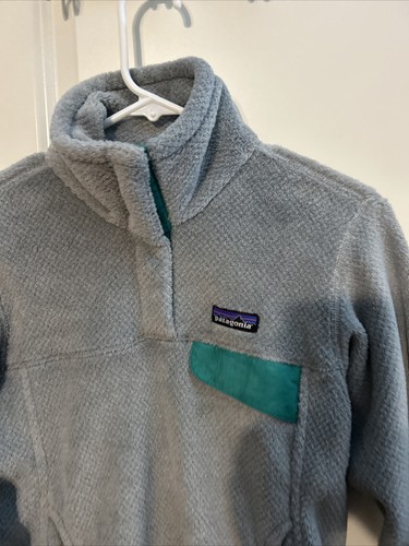 Patagonia Retool T-Snap Grey Fleece Jacket Pullover Sweater Small - Picture 2 of 7