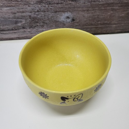 Banco Mimi Mike Dog Mie 2000 Sanrio Vintage Tazón Amarillo Raro - Imagen 3 de 10