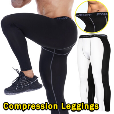Men's Compression Leggings Body Shaper Base Layer Sports Running Athletic Pants