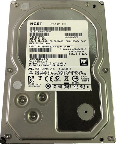 HGST HDS724040ALE640 4TB x 4台 = 16TB Amazon.com: Western Digital HGST Deskstar HDN724040ALE640