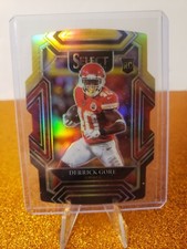 2021 Select Derrick Gore Prizm Rookie Black Gold Red Die Cut Club Level Chiefs
