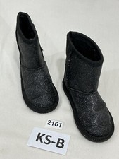 Girls Children s Place Black Glitter Pullon Midcalf Boots Size 11