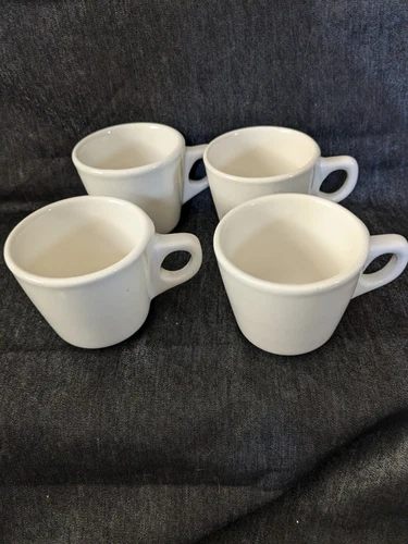 Buffalo China Restaurant Ware Coffee Cups Set Of 4 White 4 Oz