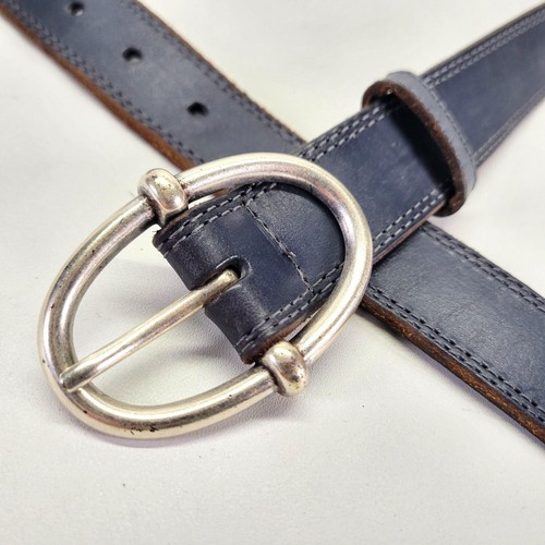 Talbots Leather Belt 42 XL Blue 6928