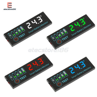DC7-55V Lithium Battery Level Gauge Tester LED Battery Voltage Power Monitor