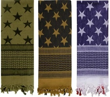 Stars & Stripes Tactical Shemagh Army Arab Desert Scarf American US Flag Pattern