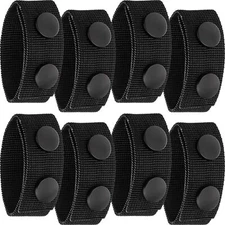 8 Pcs Belt Keeper Nylon Double Snaps Duty Belt Keeper for 2"-2.25" Belt Outdoor 