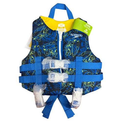Speedo Kids PFD Life Jacket Vest Sunshine Yellow Shaka Tee 33-55lbs