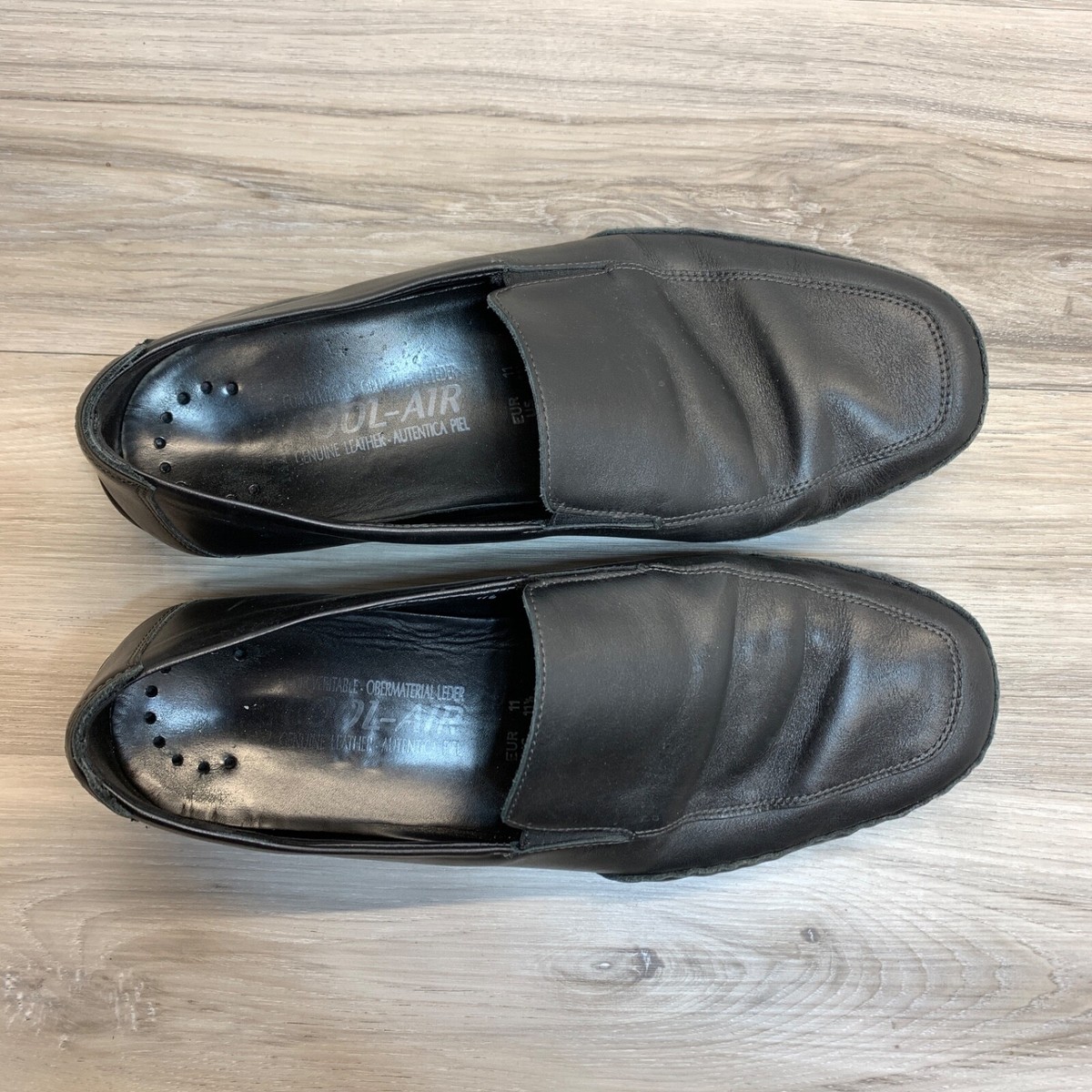 Mephisto Mens Edlef Black Leather Slip-On Loafers Driving  display picture 1