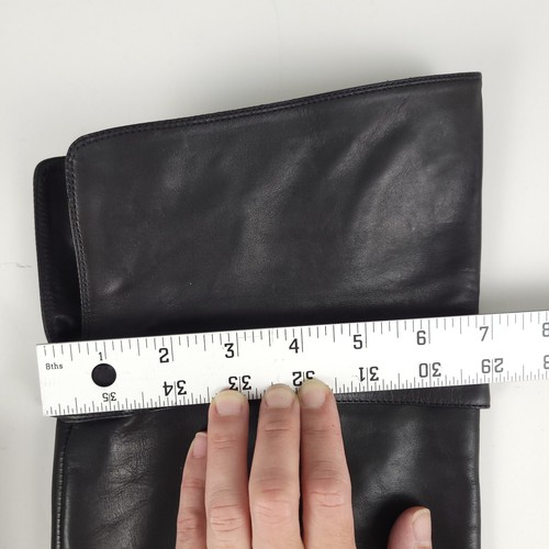 DIANE VON FURSTENBERG Schlagstockstiefel Größe 7M schwarz Leder Overknee zum Überziehen - Bild 11 von 16