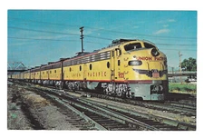 Union Pacific Railroad No. 9  "City Of St. Louis" Train Leaving Denver Postcard