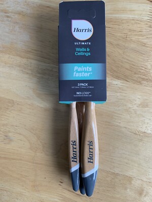 Harris Ultimate 3er Pack Wand & Decke Dispersionsfarbe DIY Dekorieren Pinsel Set