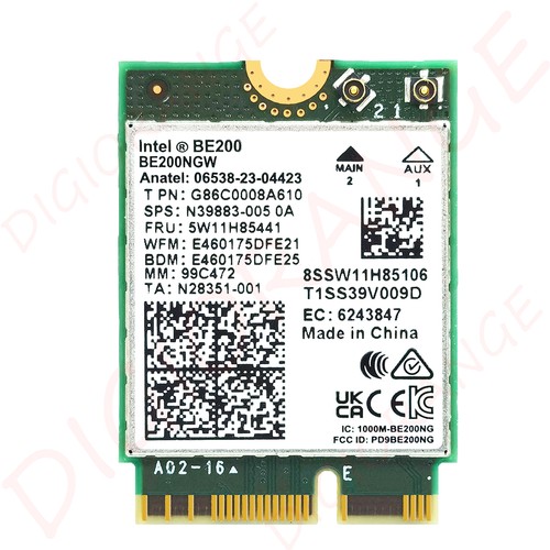 WiFi 7 Tri-Band 8774Mbps Intel BE200NGW BT5.4 M.2/NGFF Network Card for Win10/11 - Picture 2 of 6
